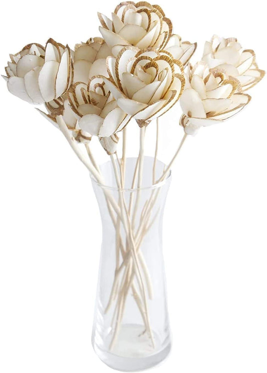 Golden white flower 10 stems