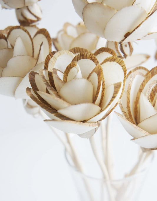 Golden white flower 10 stems