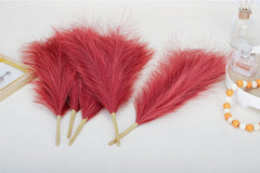 ARTIFICIAL PAMPAS RED COLOUR (SET OF 3)