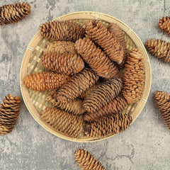 3.5-5Inch Natural Pine Cones, Big Pinecones, Christmas Natural Pinecone Ornaments (10 pieces)