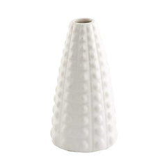 Ceramic Corn shape Flower Vase for decor White 7inch