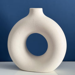 White donut vase (8 inches)