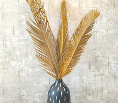 3 PCS Large Dried Golden Palm Leaves